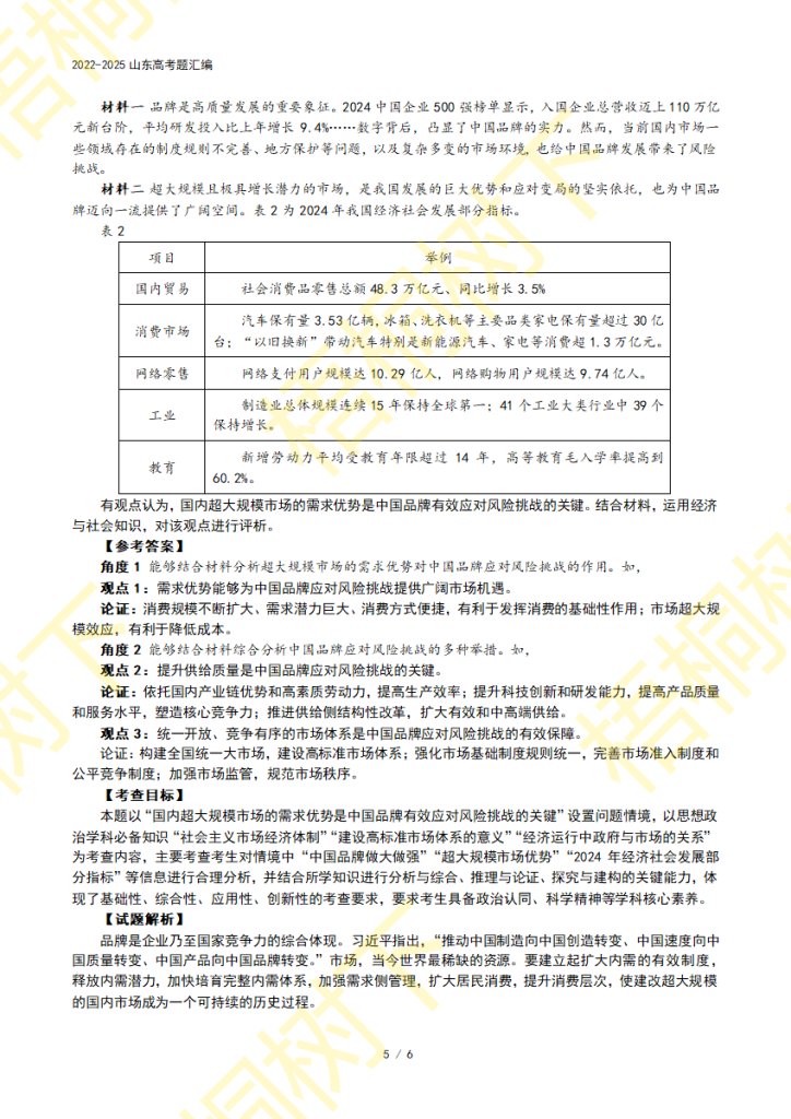 20250922150155712-专题03 经济发展与社会进步-4年高考7